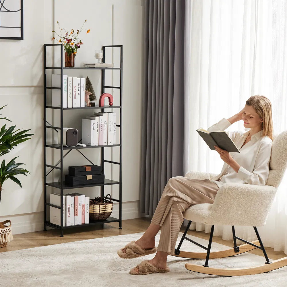 5 Tiers Bookshelf, Classically Modern Book Shelf, Book Rack, Storage Rack Shelves In Living Room&Home&Office